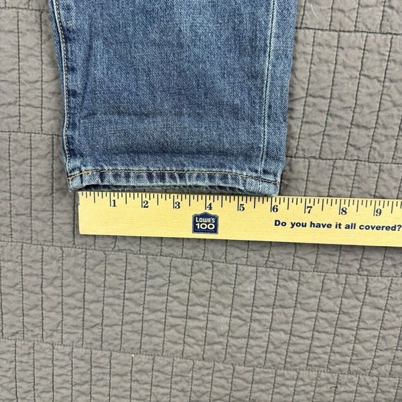 Old Navy Denim Overalls Women's Medium Tall Blue Tapered Boho Western Rodeo - Picture 13 of 13